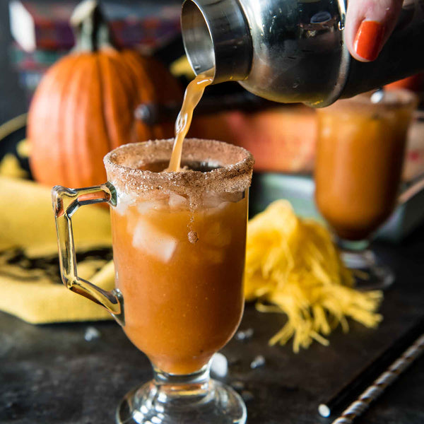 Image of refreshing fall ginger and pumpkinmocktail.